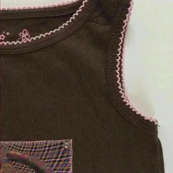 New! Tank with pink trim and peace sign patch. - Picture 3 of 4